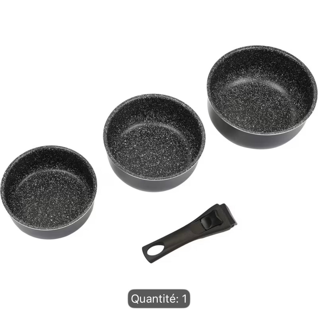 Lots 3 casseroles antiadhesives