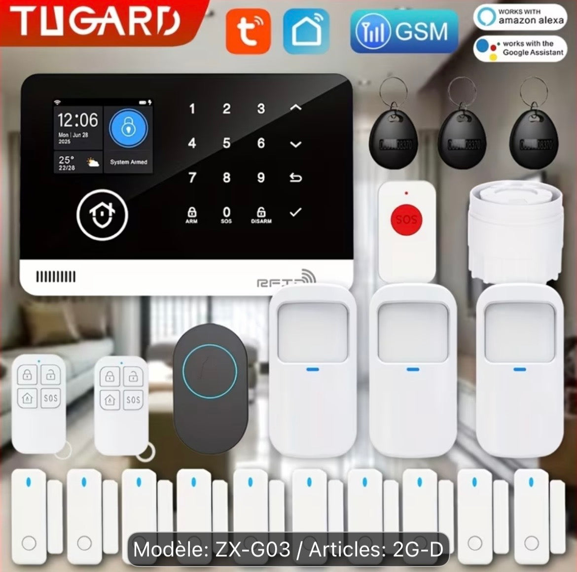 Système d’alarme intelligent Wi-Fi + GSM