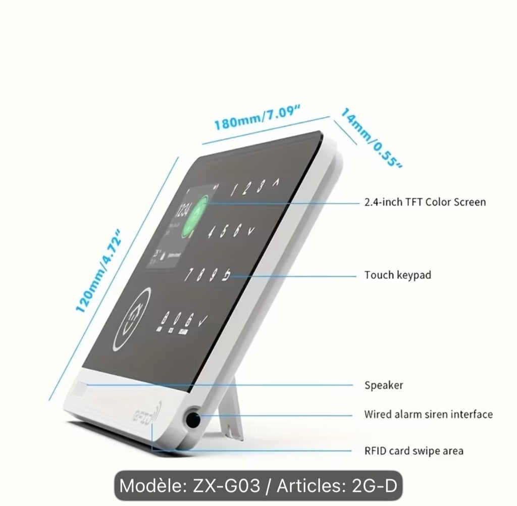 Système d’alarme intelligent Wi-Fi + GSM