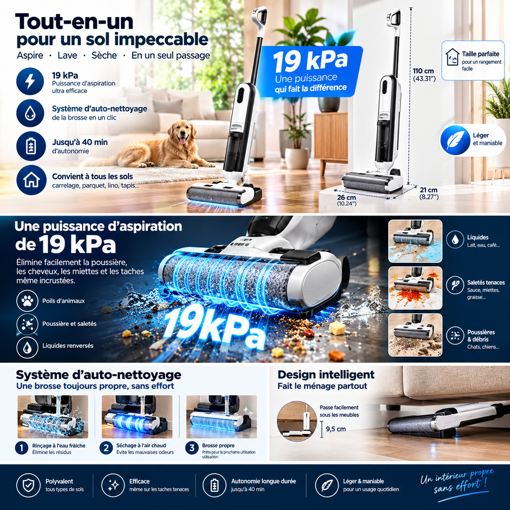 Aspirateur nettoyeur eau et sol