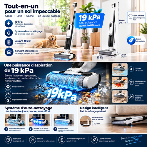 Aspirateur nettoyeur eau et sol